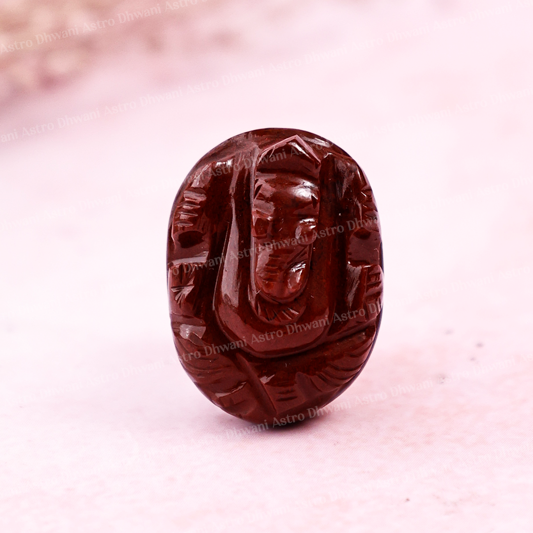 Red Coral Ganesha - Abhimantrit