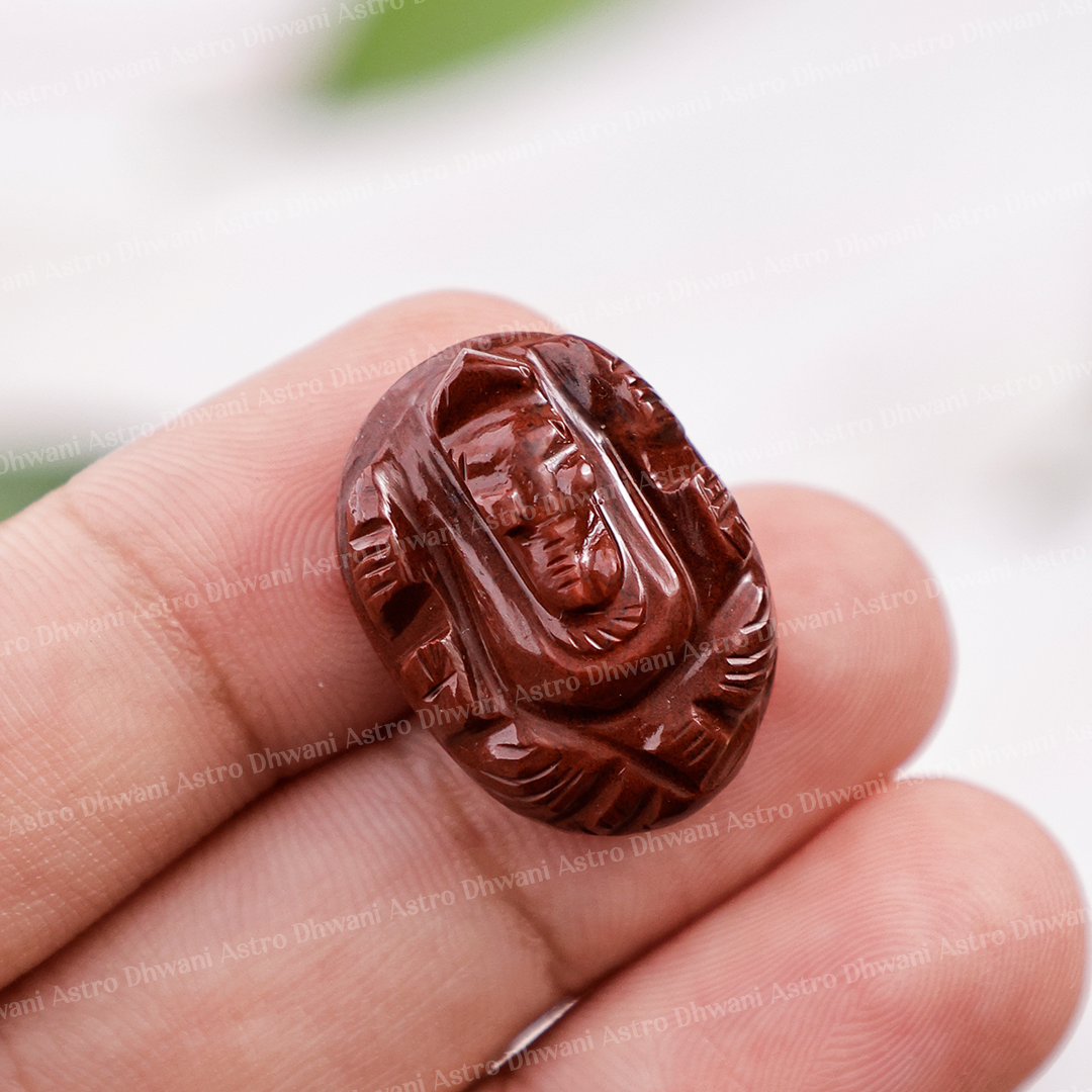 Red Coral Ganesha - Abhimantrit