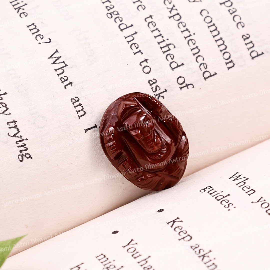 Red Coral Ganesha - Abhimantrit