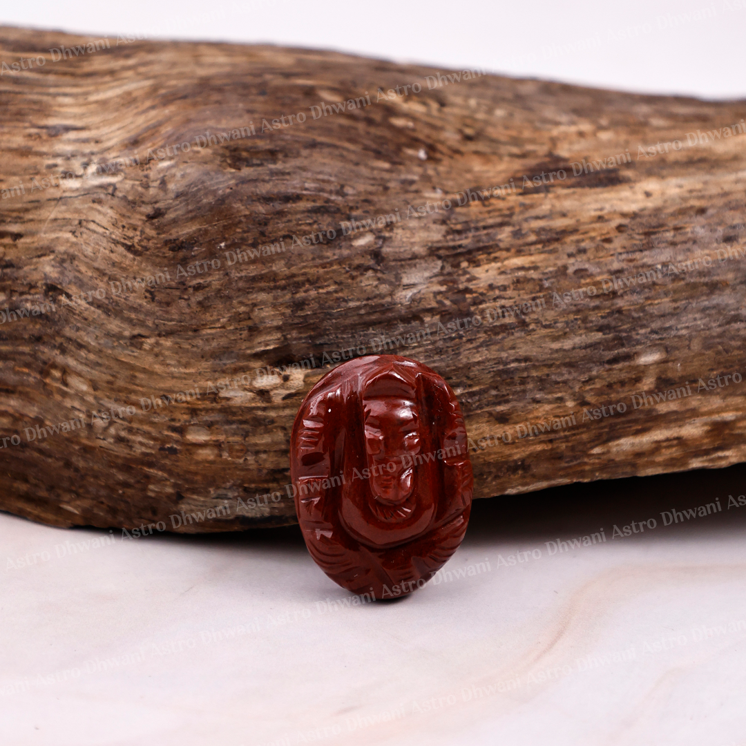 Red Coral Ganesha - Abhimantrit