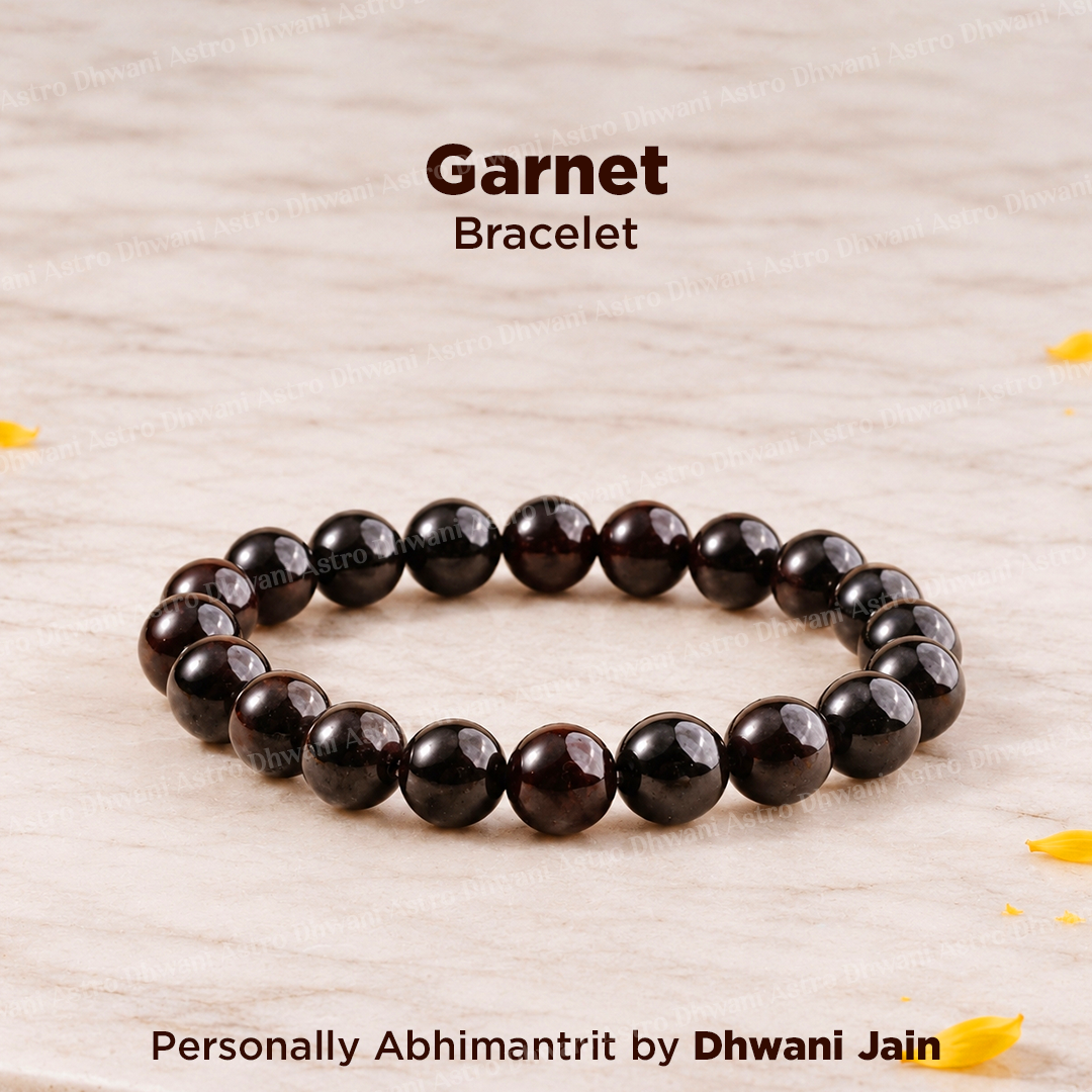 Garnet Bracelet - Abhimantrit & Certified