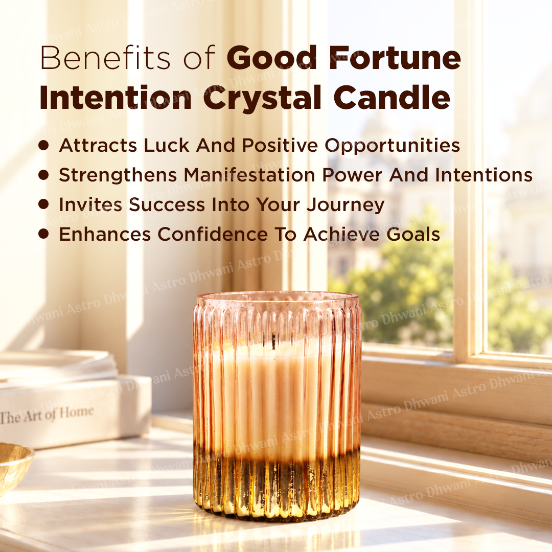 Good Fortune Intention Crystal Candle – Moscato Sangria Fragrance
