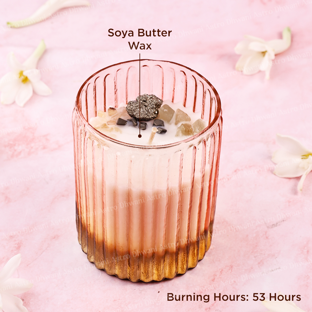 Good Fortune Intention Crystal Candle – Moscato Sangria Fragrance