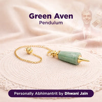 Green Aventurine Pendulum for Luck, Prosperity & Dowsing - Abhimantrit