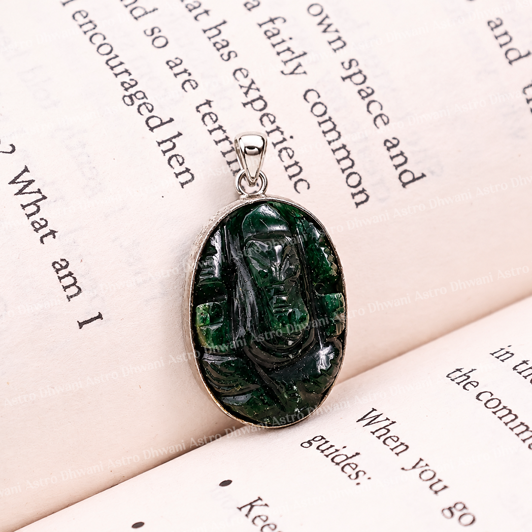 Green Jade Ganesha Pendant For Wisdom Prosperity Devotion