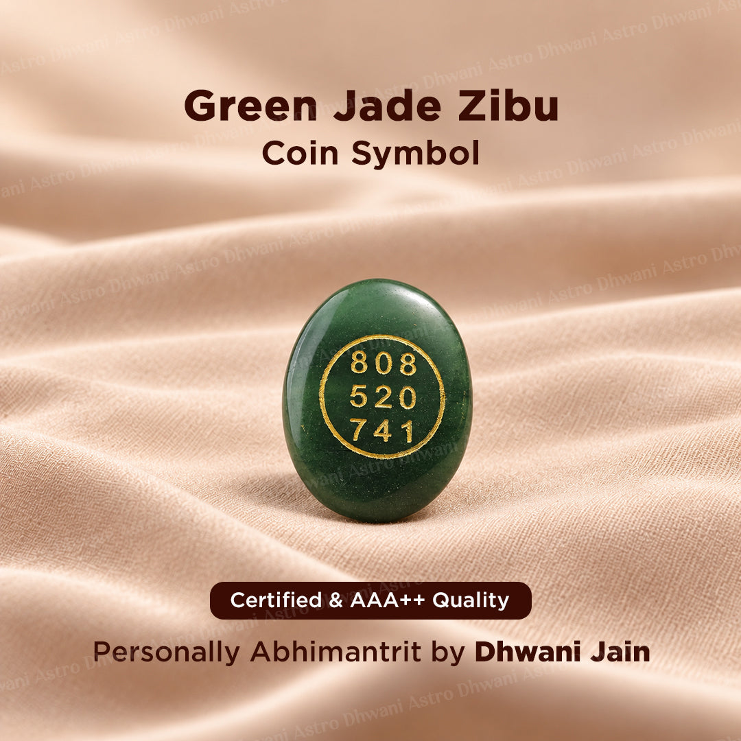 Green Jade Zibu Coin Symbol - Abhiamntrit