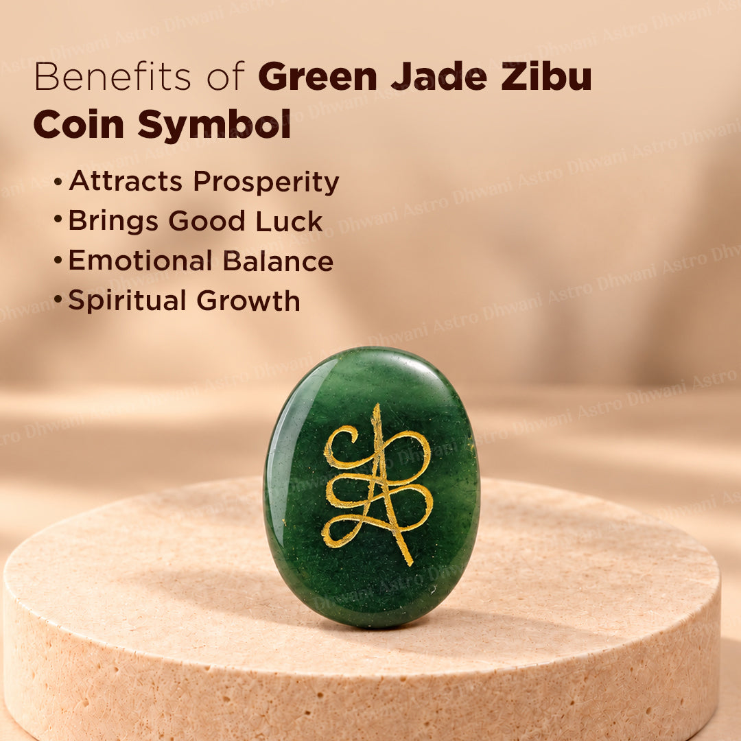 Green Jade Zibu Coin Symbol - Abhiamntrit