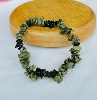 Open your Heart, Foster your love & Understanding: Green Tourmaline Uncut Bracelet