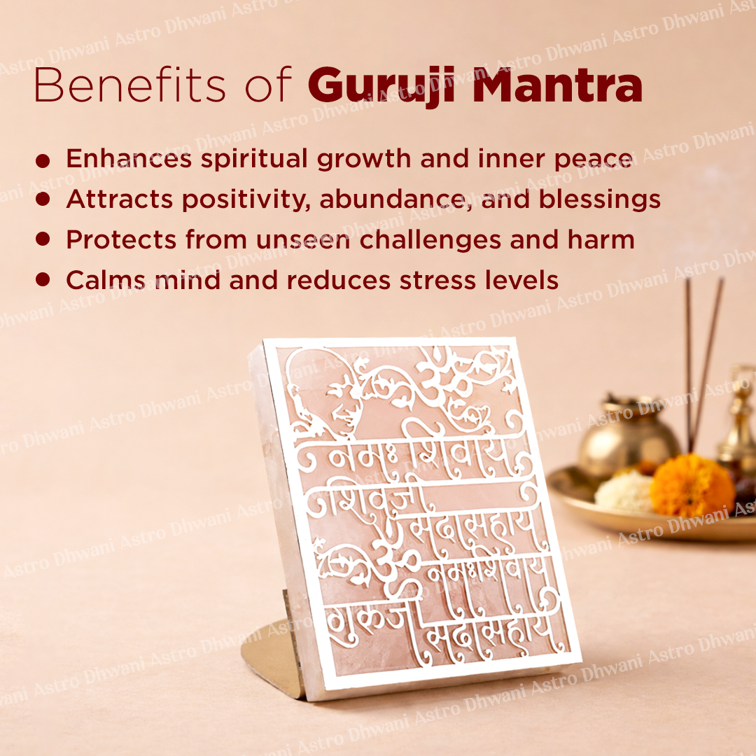 Guru ji Mantra Rose Quartz Tealight Candle Stand - Abhimantrit