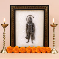 Hanuman Ji On Selenite Frame - Abhimantrit