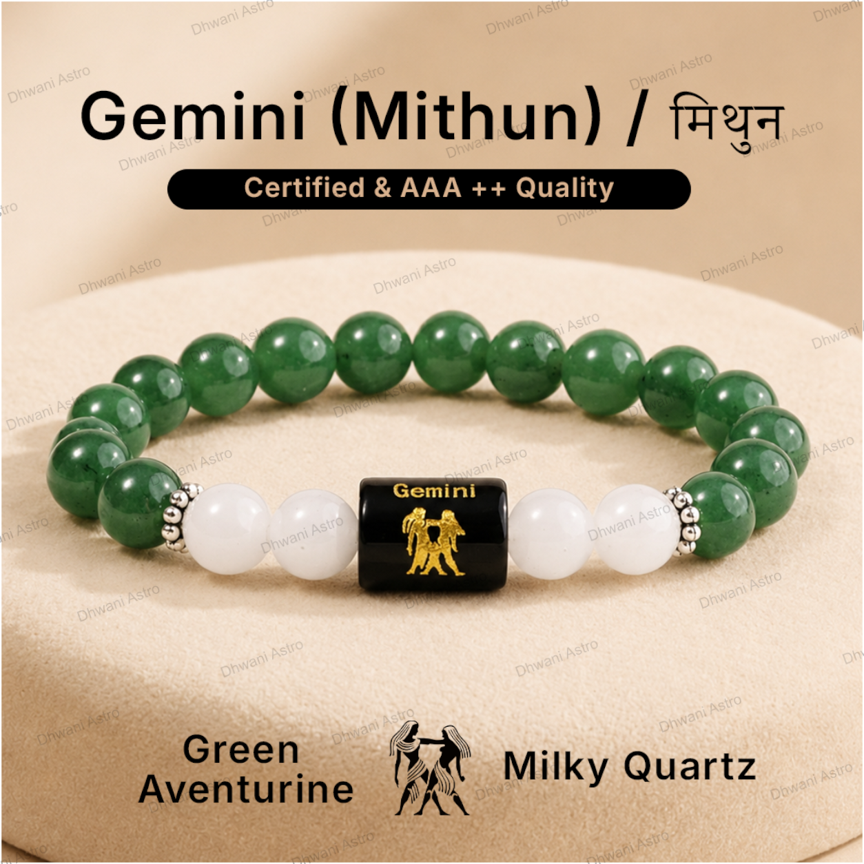 Zodiac Sign Bracelet – All 12 Signs | Energized Gemstone Bracelet | Dhwani Astro
