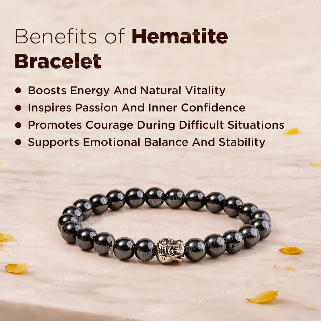 Hematite Bracelet - Abhimantrit & Certified