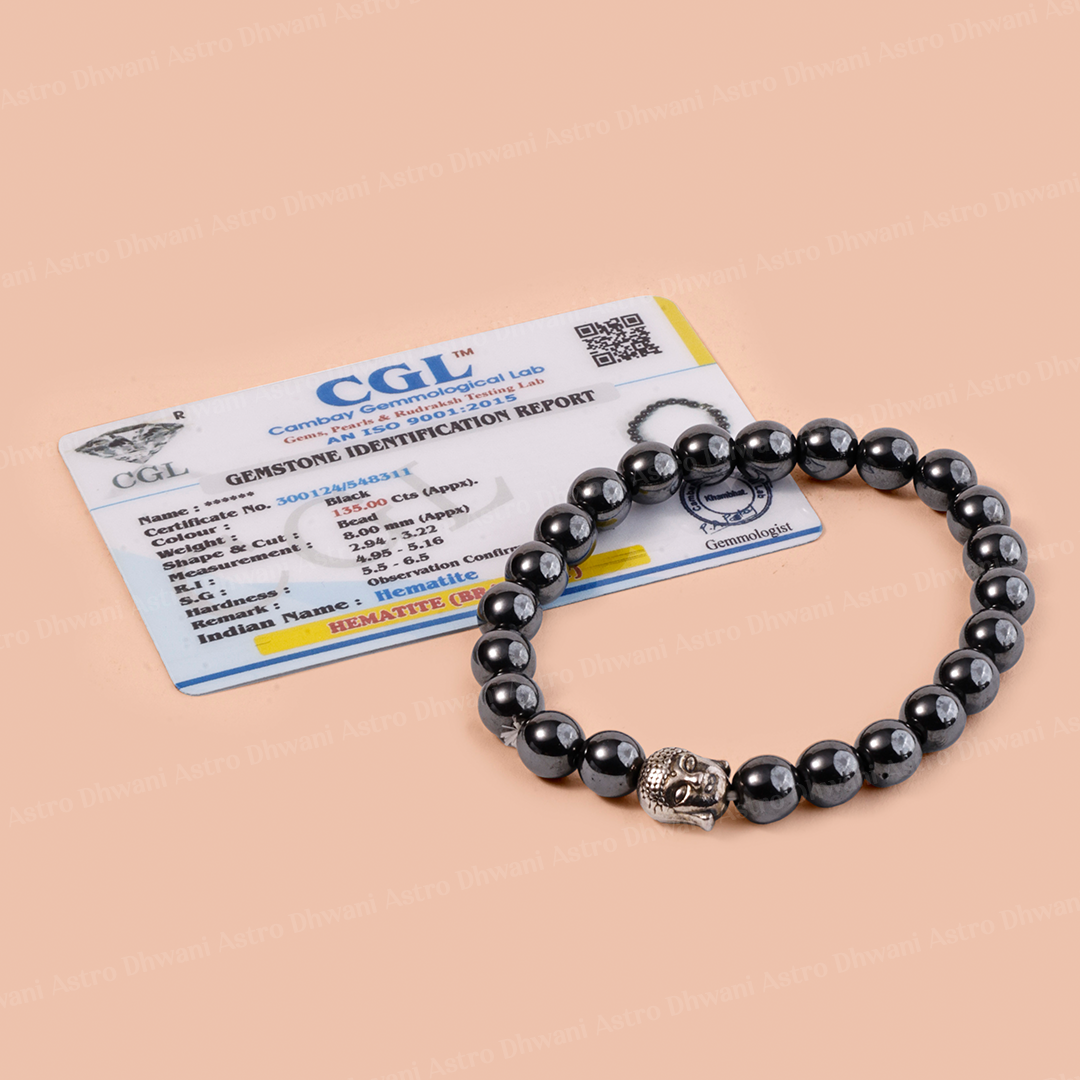 Hematite Bracelet - Abhimantrit & Certified