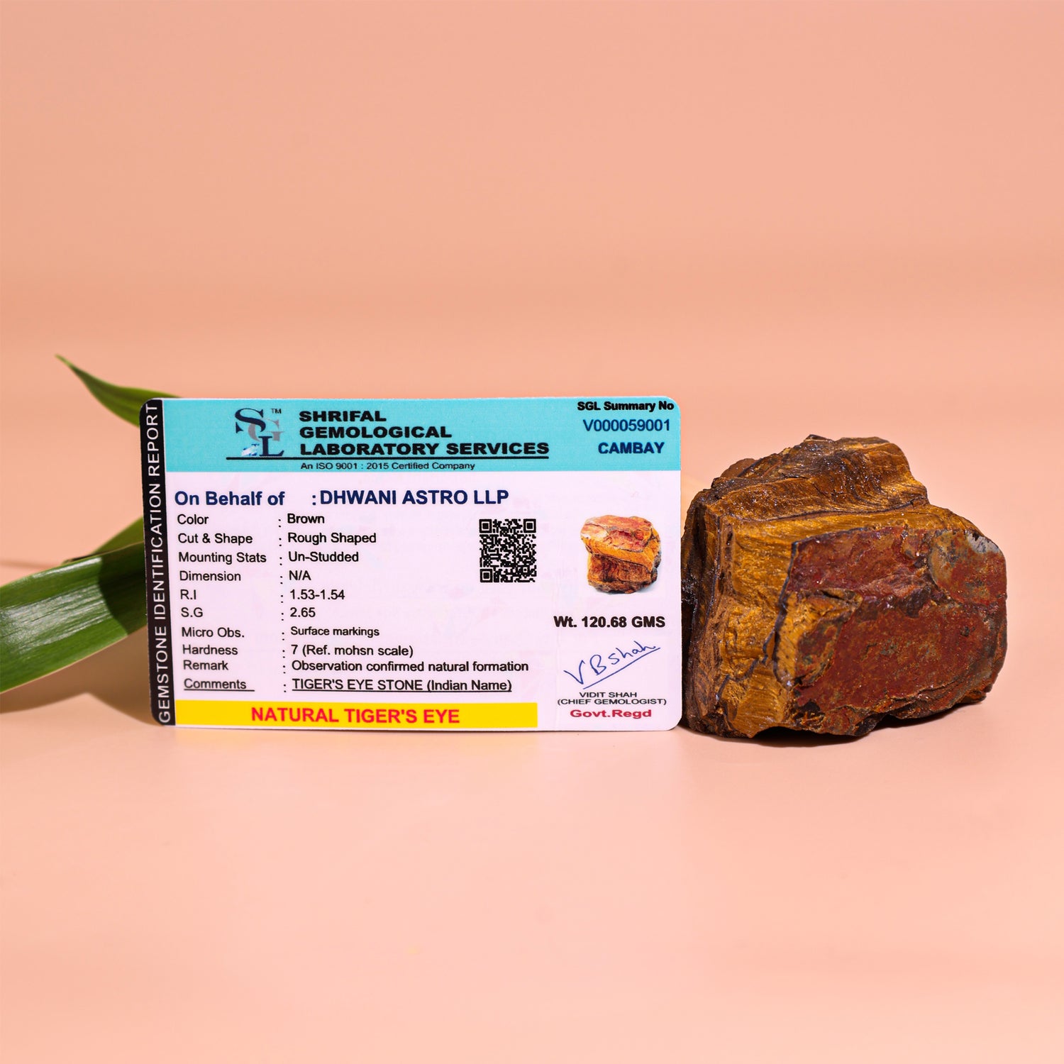 Tiger Eye Rough Stone
