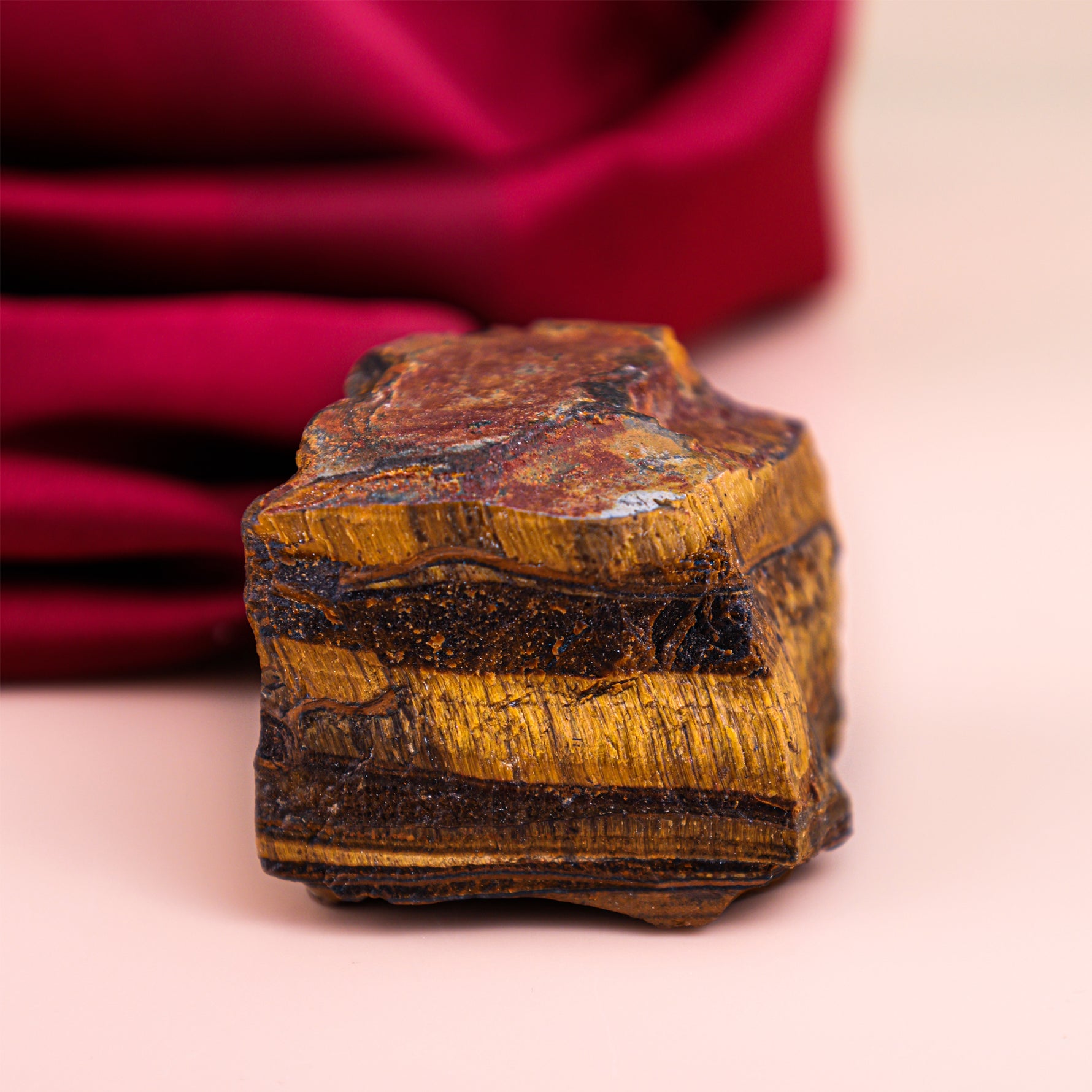 Tiger Eye Rough Stone - Abhimantrit & Certified