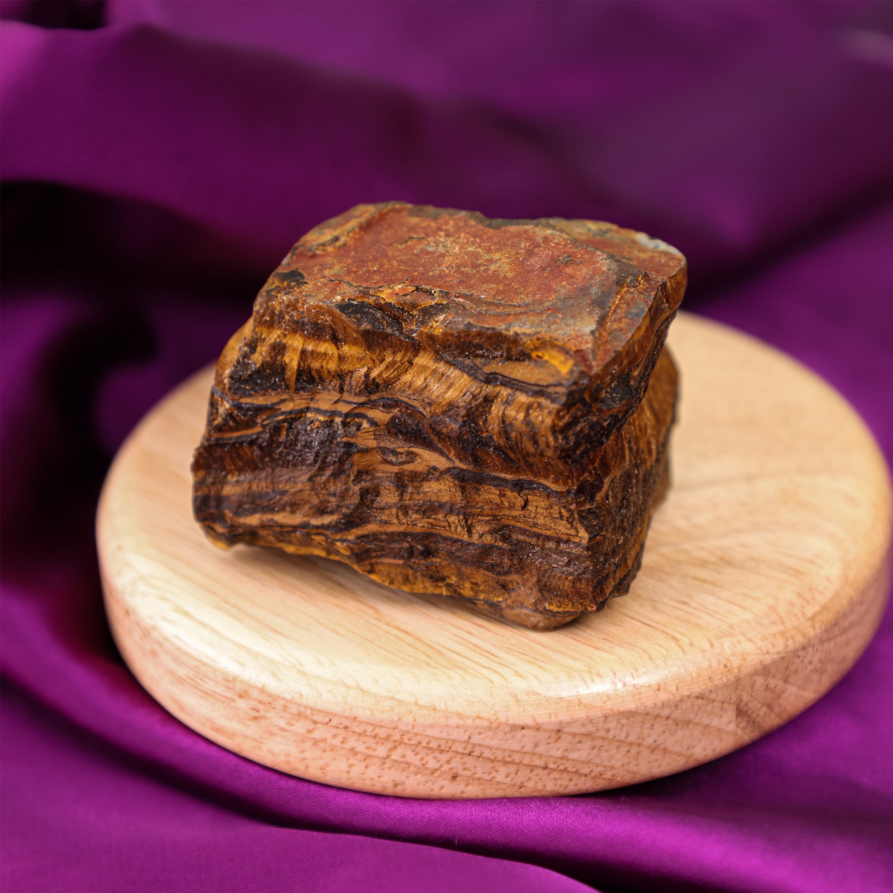 Tiger Eye Rough Stone - Abhimantrit & Certified