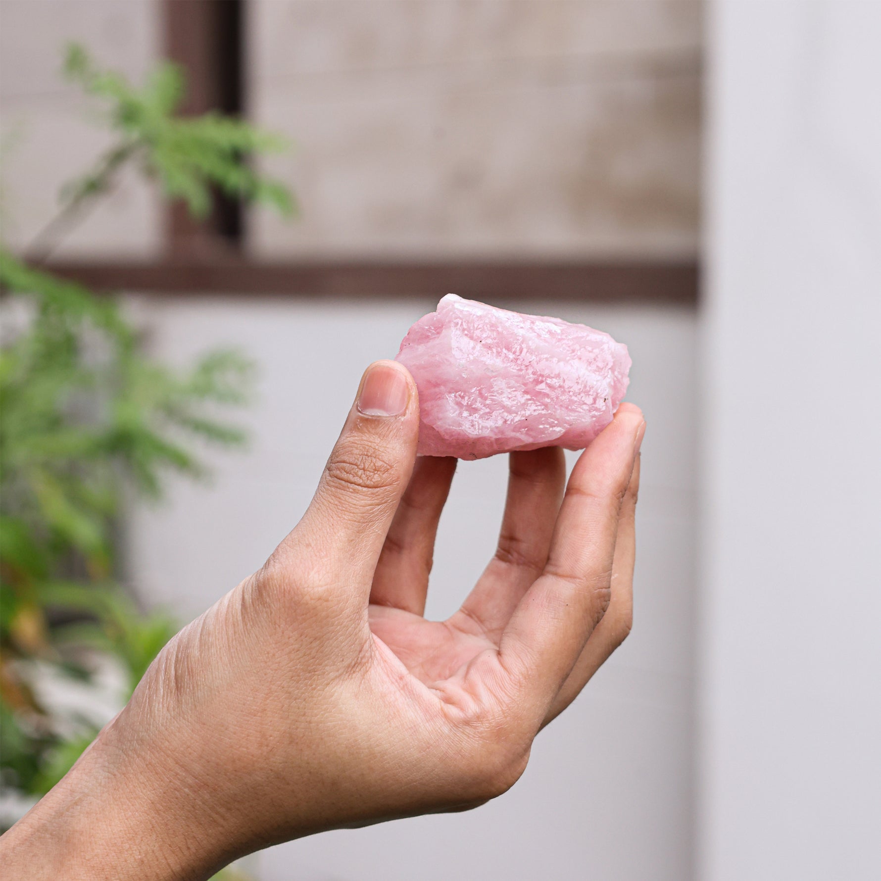 Rose Quartz  Rough StoneRose Quartz  Rough Stone - Abhimantrit & Certified
