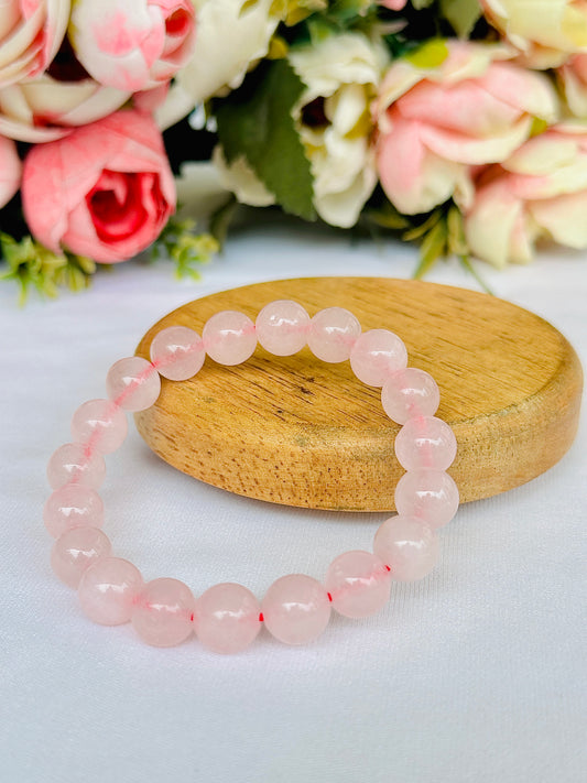 Rose Quartz Bracelet - Abhimantrit & Certified