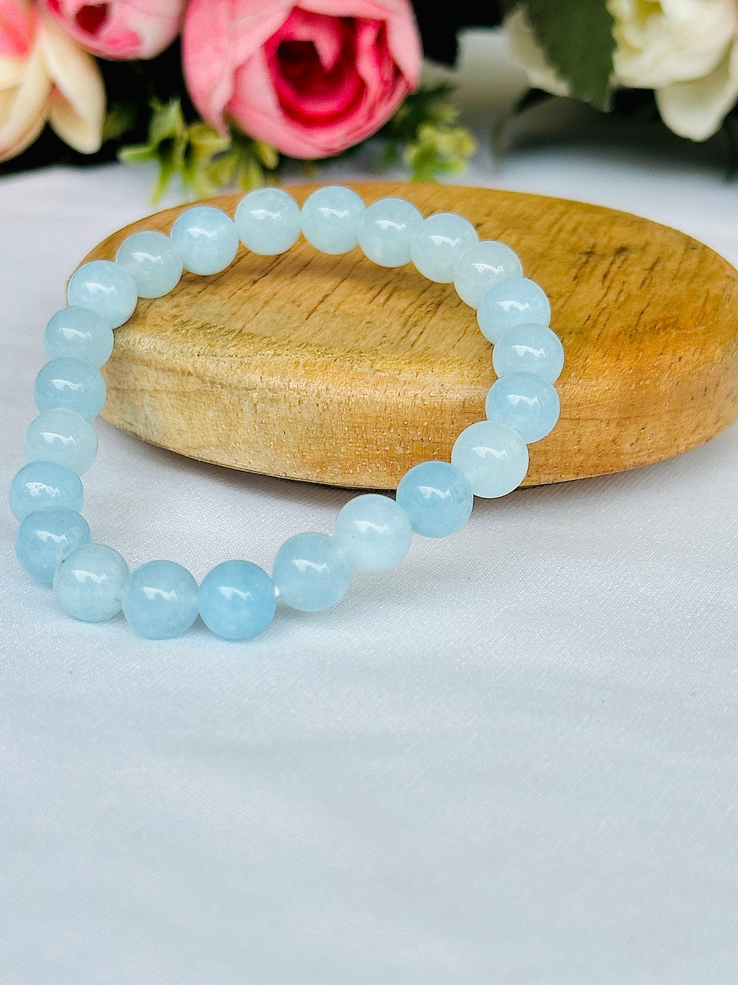 Aqua Marine Bracelet- Abhimantrit & Certified