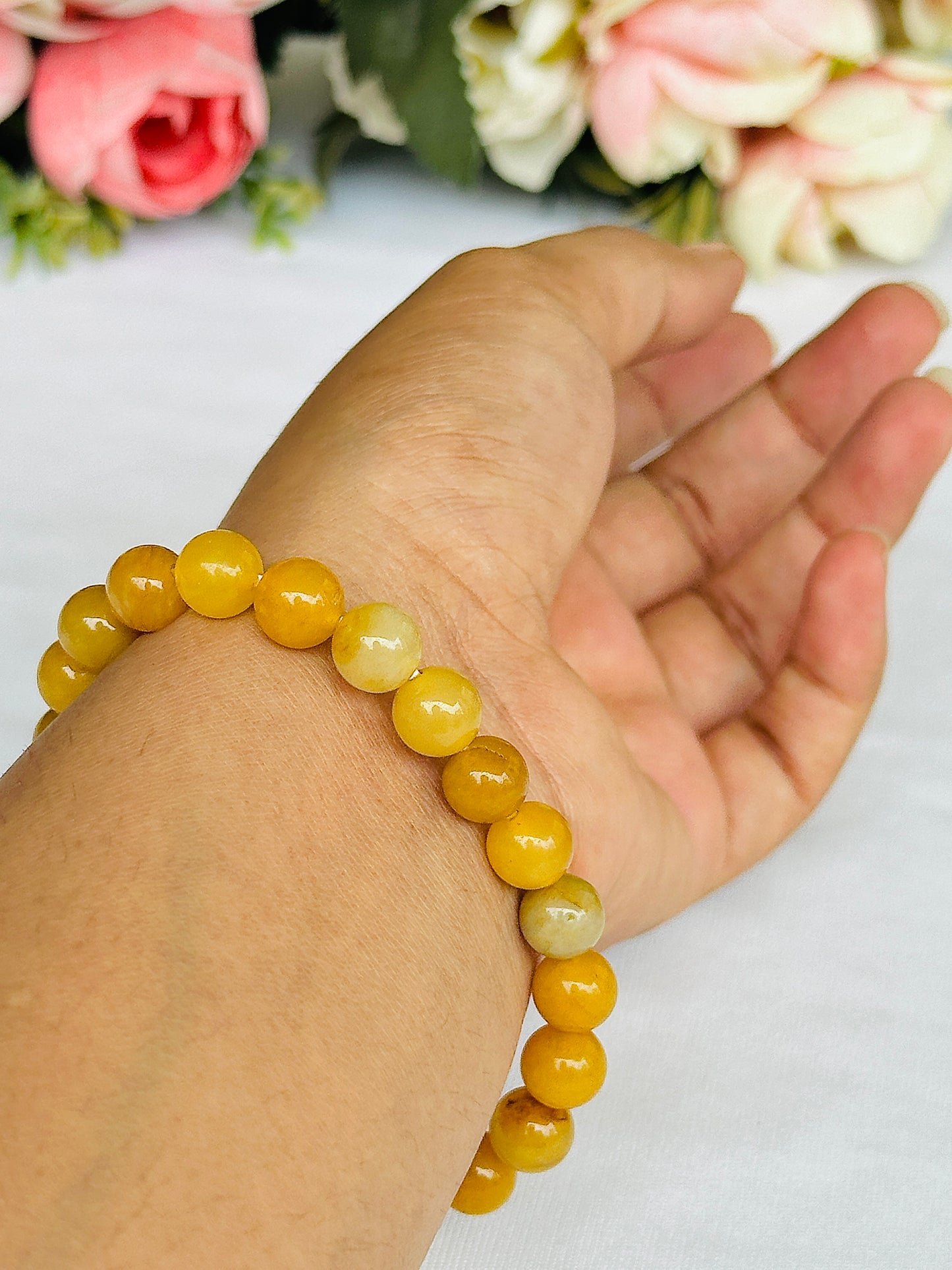 Fulfill Your Desires with Divine Blessings Bracelet (Yellow Aventurine) - Abhimantrit & Certified