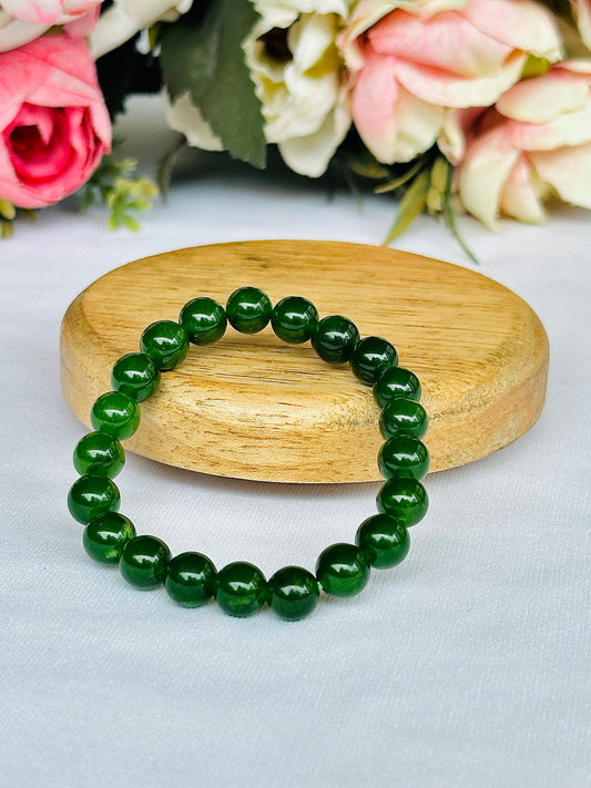 Promote Healthy Skin & Improve Digestion Bracelet (Green Jade) - Abhimantrit & Certified