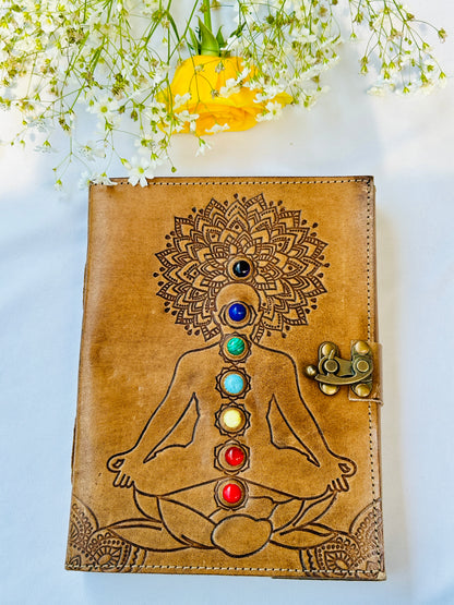 Powerful Seven Chakra Diary for Manifestation, Intention, Gratitude - Abhimantrit