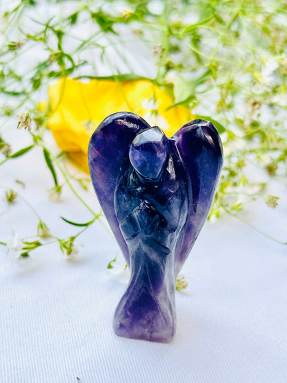 Amethyst Stone Angel (6CM) - Abhimantrit