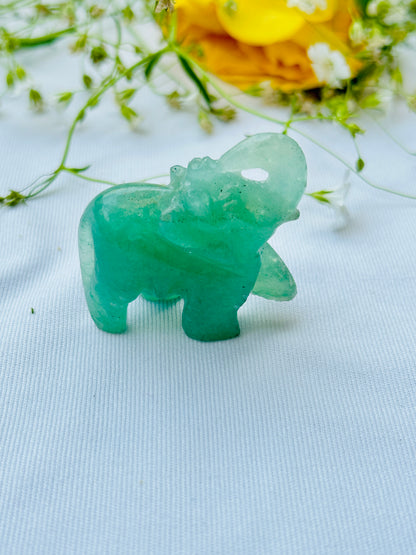 Green Aventurine Elephant (4CM) - Abhimantrit