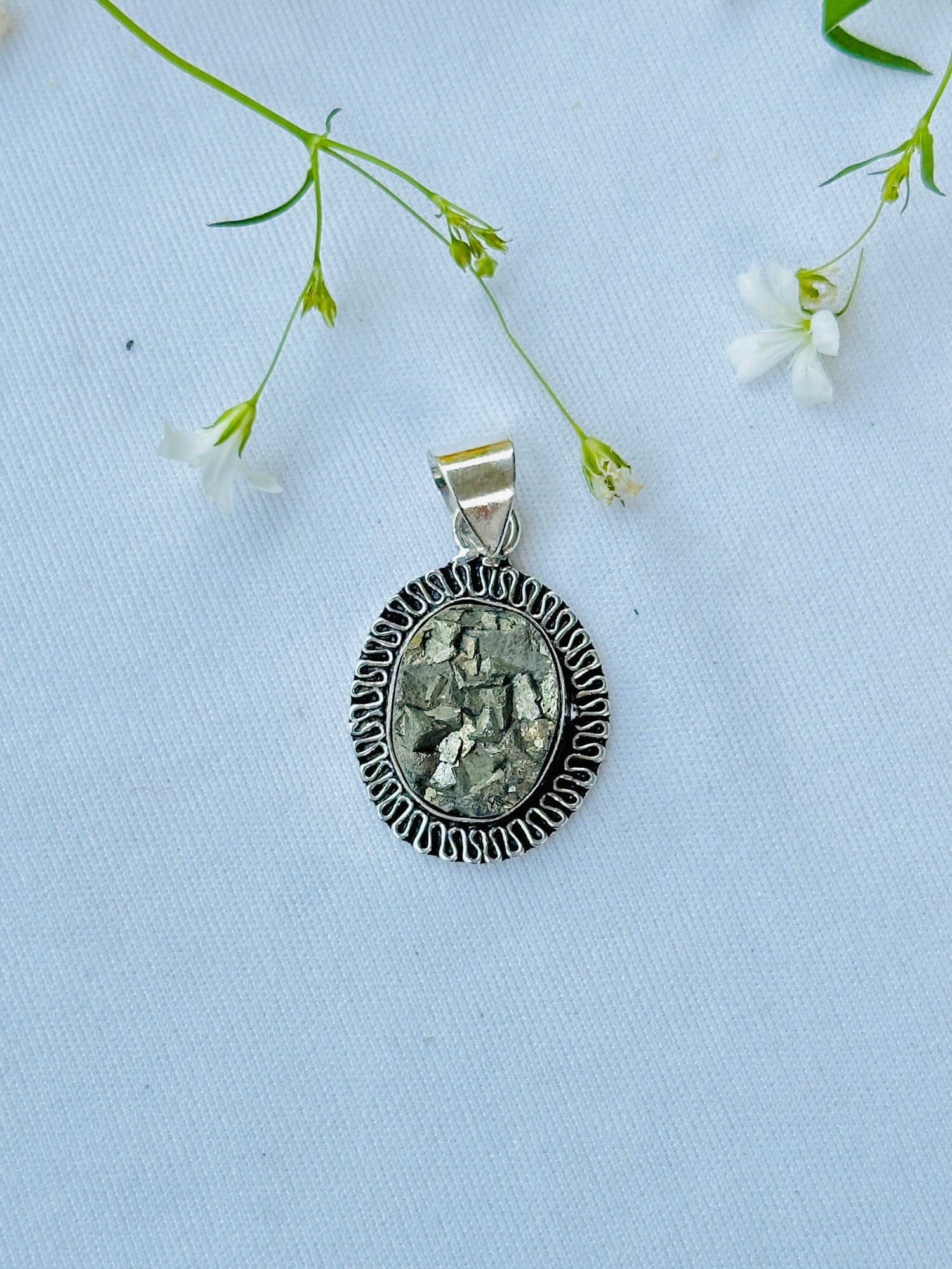 Pyrite Pendant for Wealth & Money - Abhimantrit