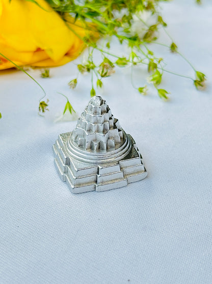 Parad Shree Yantra (H-3cm) 62gm - Abhimantrit & Certified