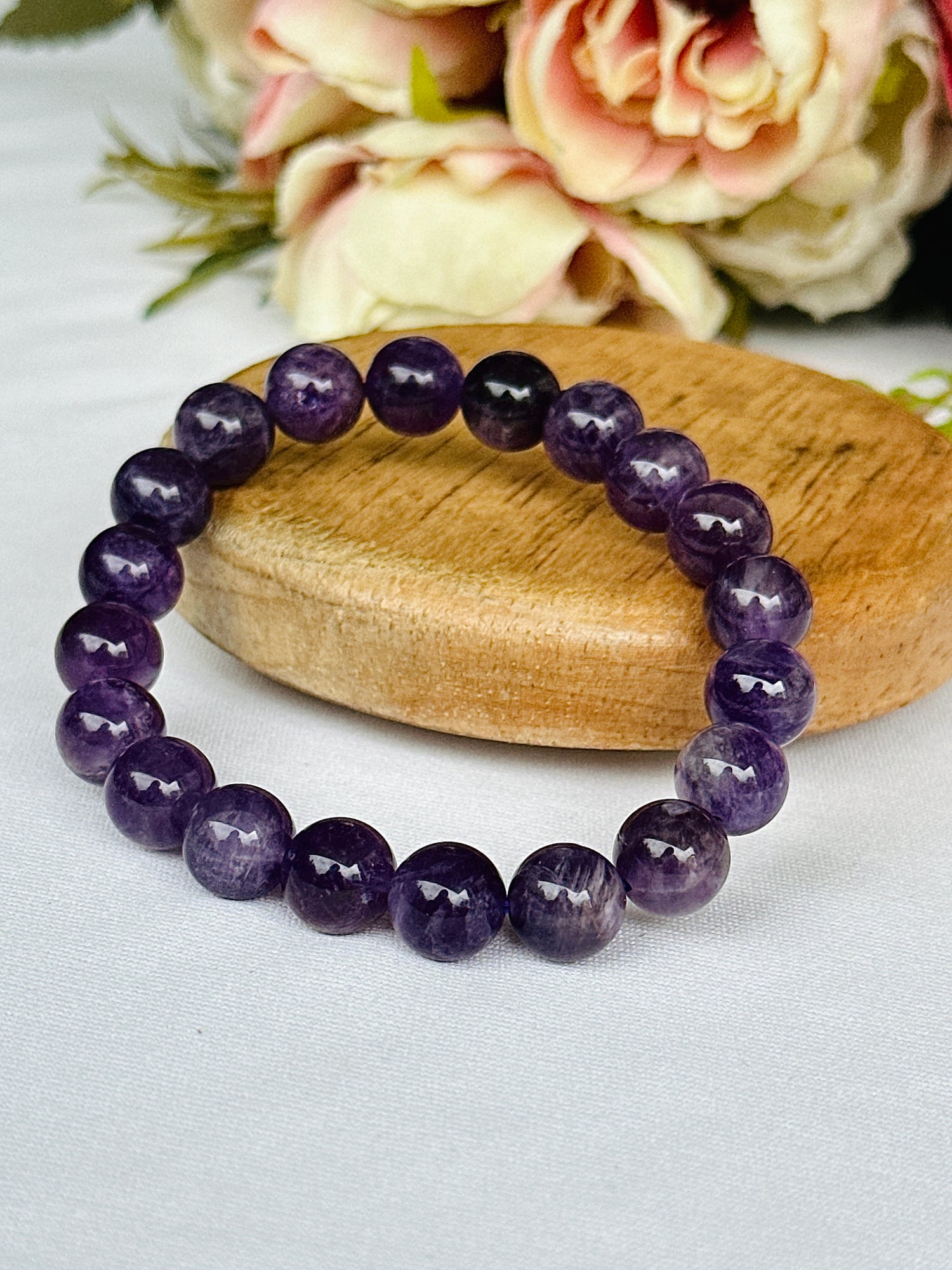 Attract Luck, Enhance Intuition, Improve Health & Skin: Amethyst Bracelet - Abhimantrit & Certified
