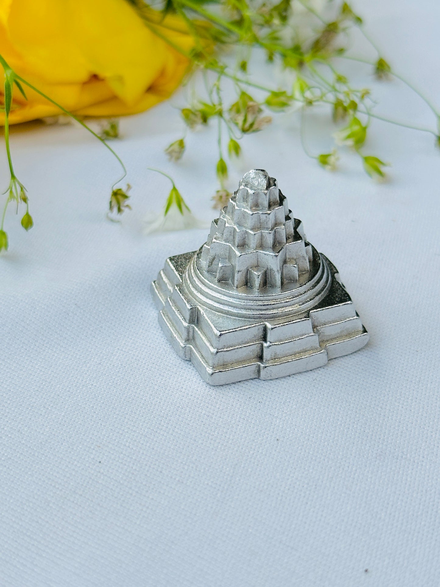 Parad Shree Yantra (H-3cm) 62gm - Abhimantrit & Certified