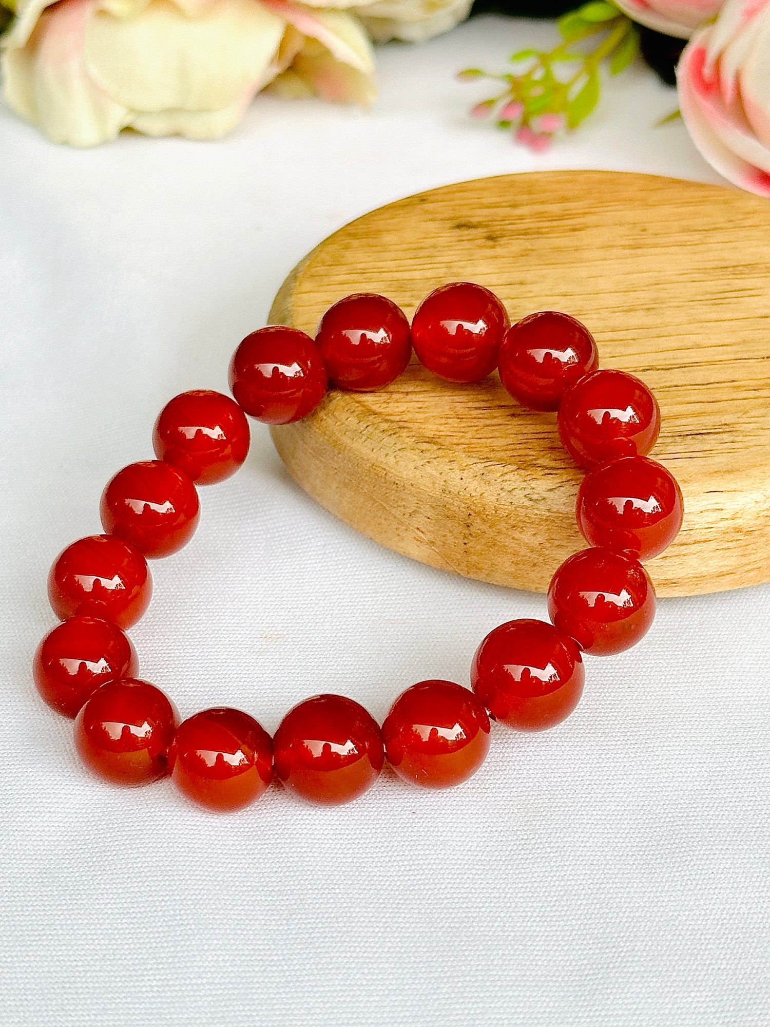 Strengthen Planet Mars (Mangal) and Sun: Red Carnelian Bracelet - Abhimantrit & Certified