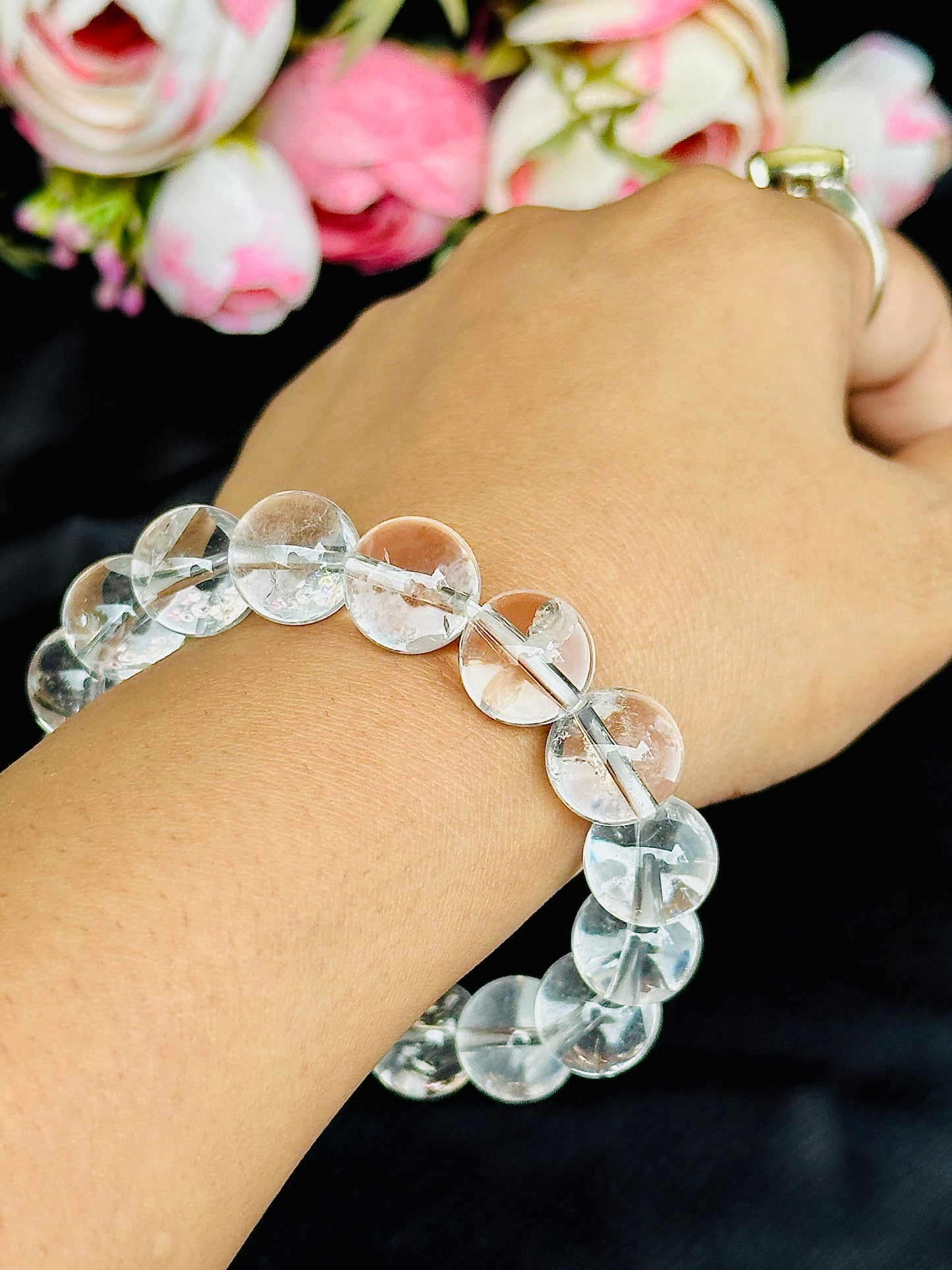 Removes Depression, Anger & Anxiety Bracelet (Clear Quartz) - Abhimantrit & Certified