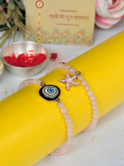 Rose Quartz Rakhi- Abhimantrit