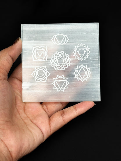 All Small Selenite Plate – Perfect for Crystal Charging & Cleansing | Abhimantrit & Certified