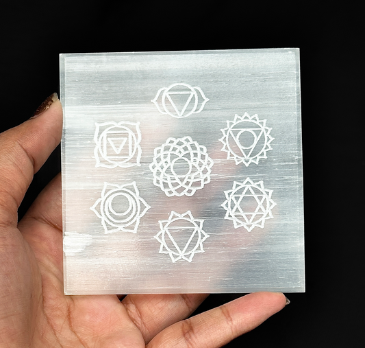 All Small Selenite Plate – Perfect for Crystal Charging & Cleansing | Abhimantrit & Certified