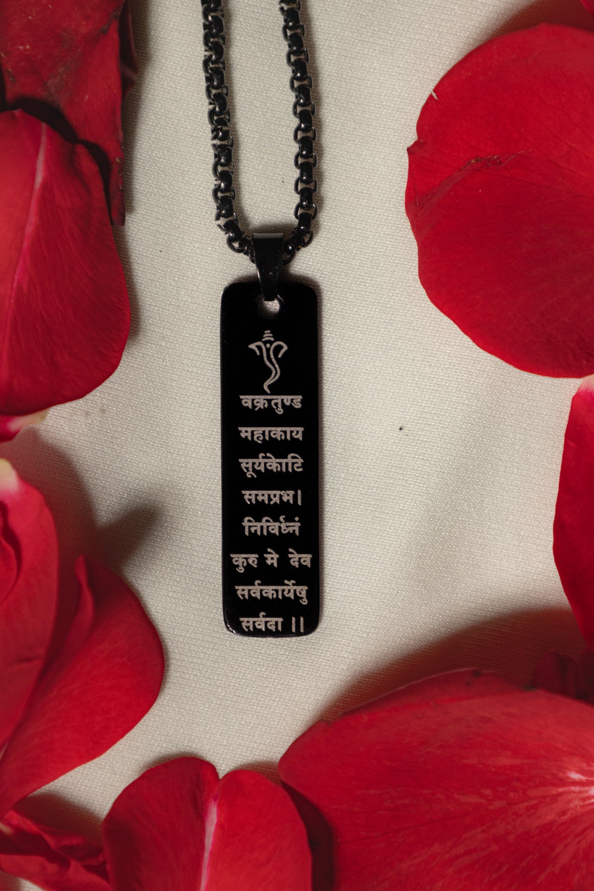 Ganesh Mantra Pendant (IGP Plating) - Abhimantrit