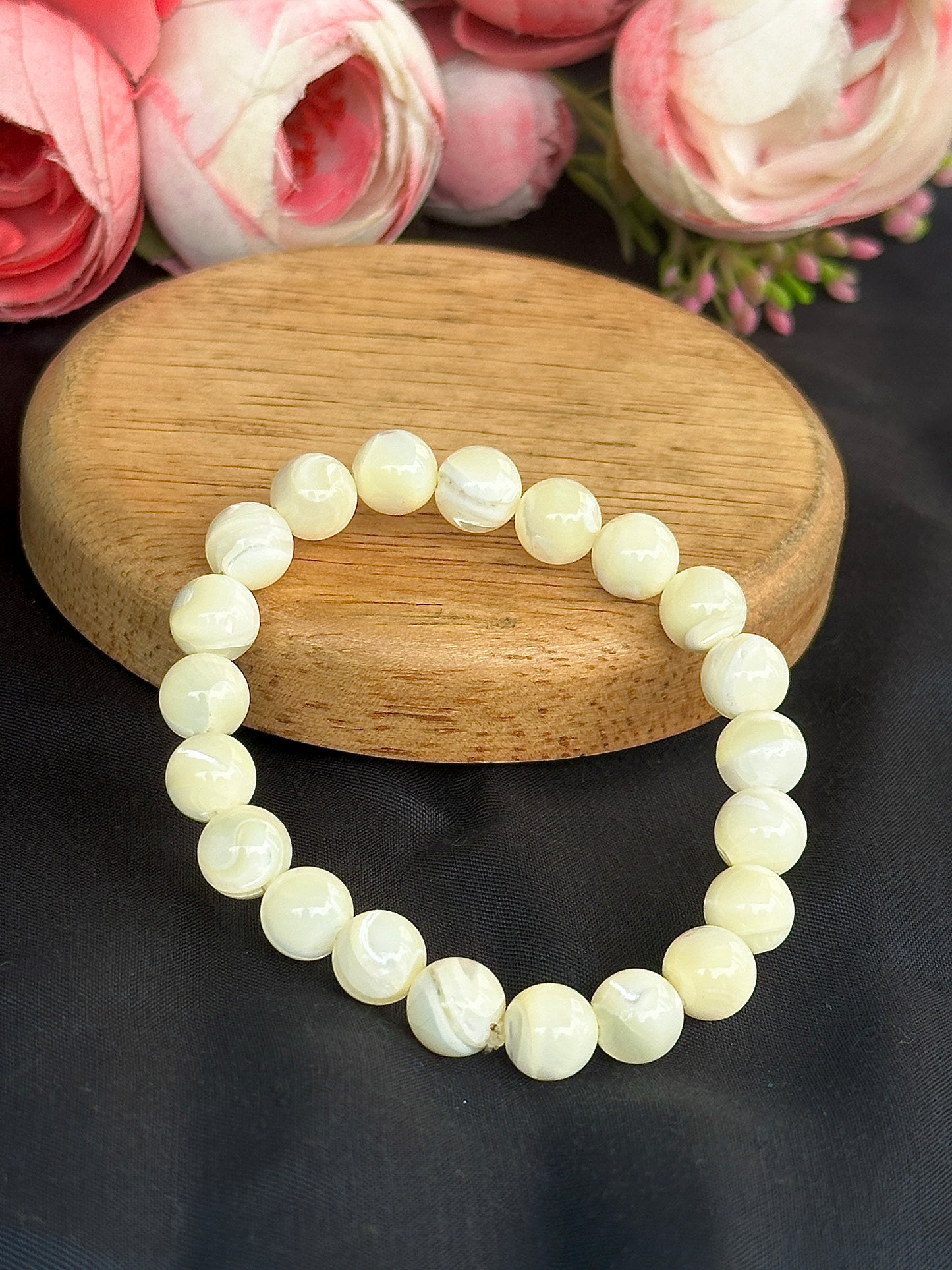 Mother of Pearls Crystal Bracelet - Abhimantrit & Certified