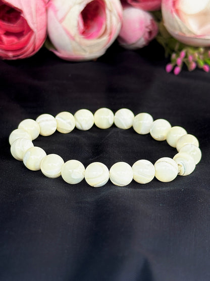 Mother of Pearls Crystal Bracelet - Abhimantrit & Certified