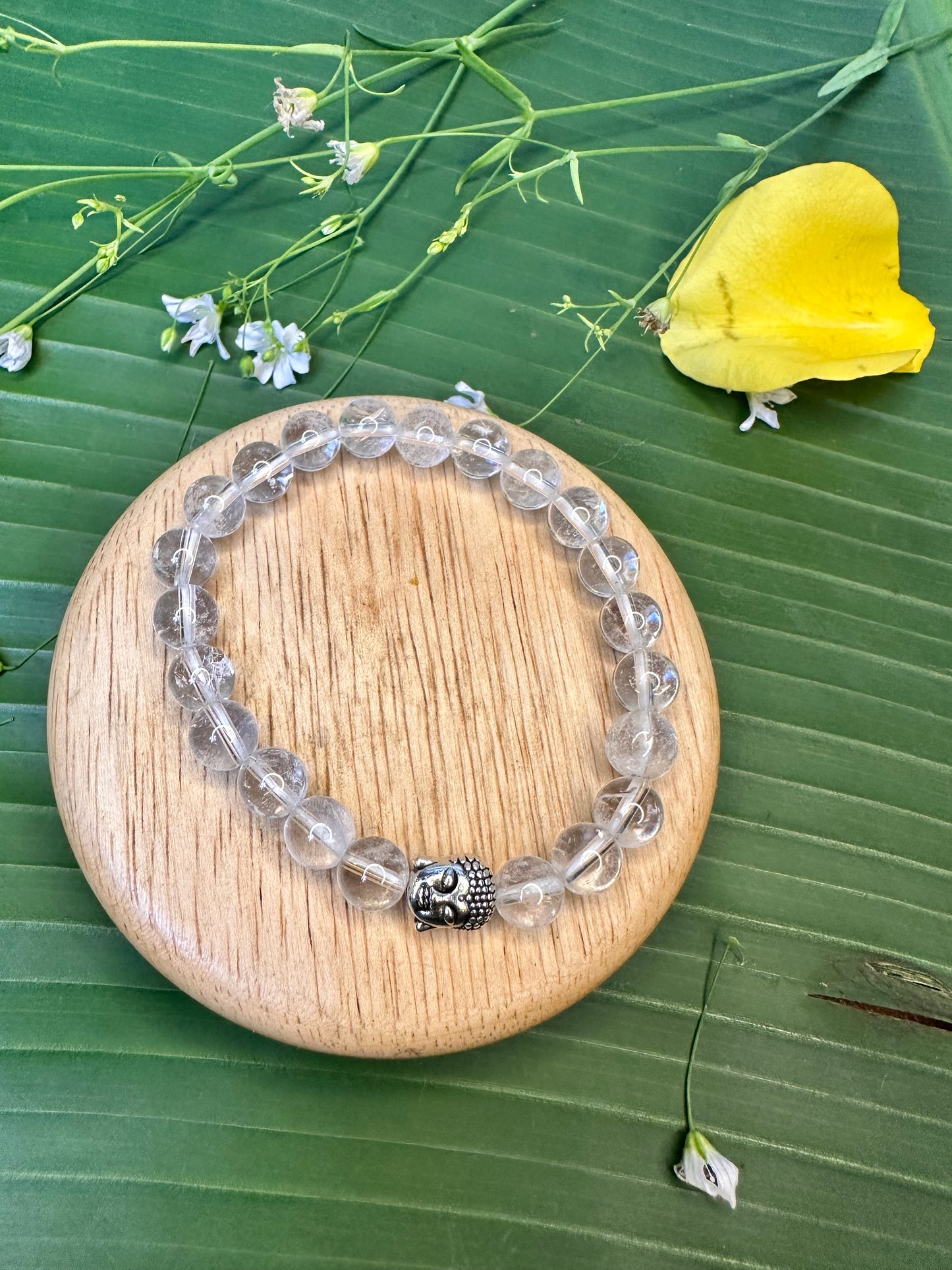 Removes Depression, Anger & Anxiety Bracelet (Clear Quartz) - Abhimantrit & Certified