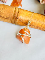 Promotes Harmony, Trust and Understanding in Relationship: Red Aventurine Wrapping Pendant