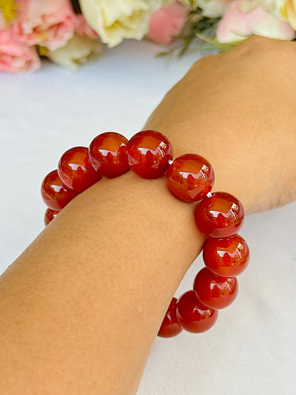 Strengthen Planet Mars (Mangal) and Sun Bracelet (Red Carnelian) - Abhimantrit & Certified