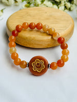 Red Aventurine with chakra Bracelet
