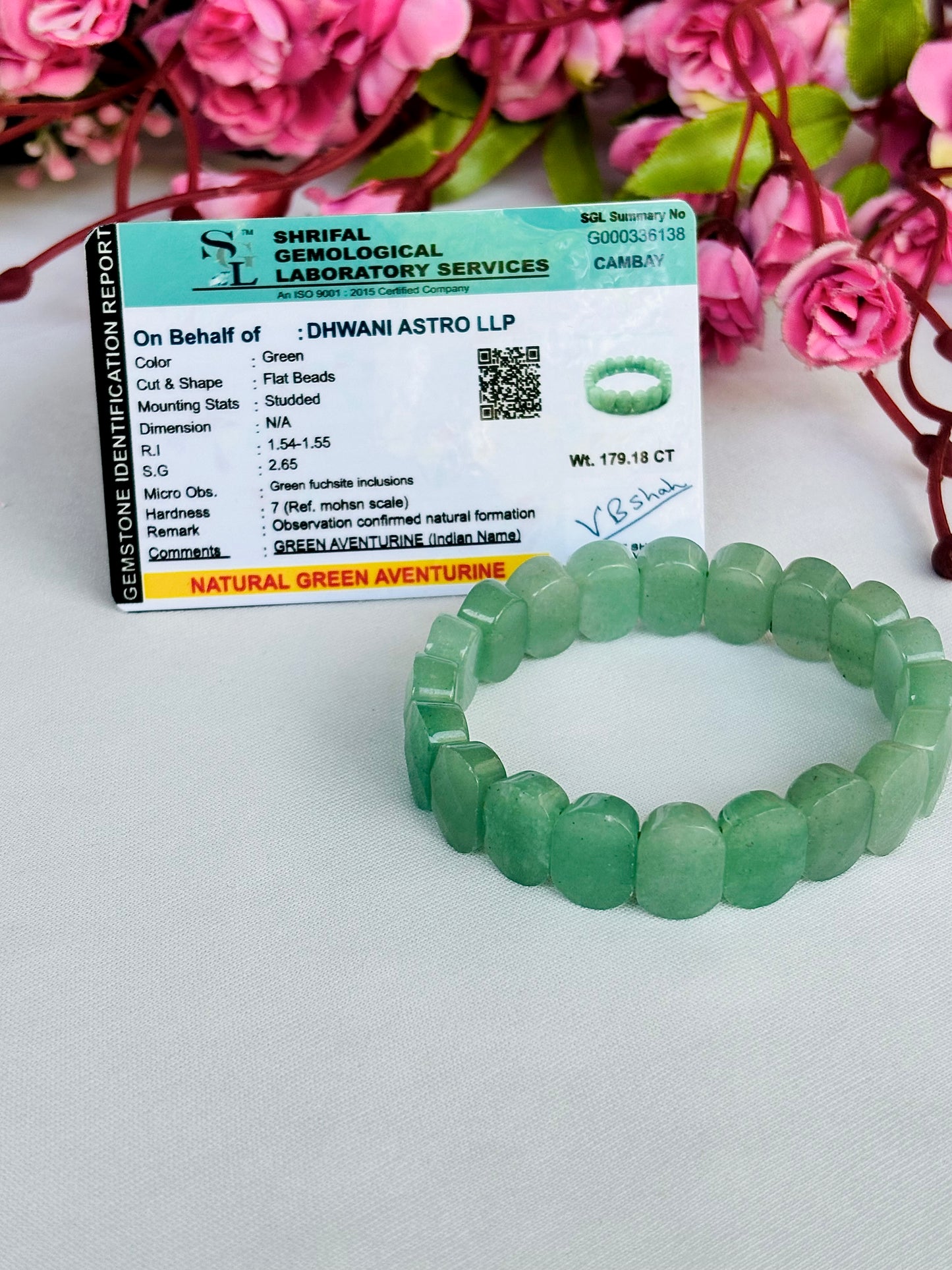 Promotes Wealth Attraction & Money Growth: Green Aventurine Emerald Cut Bracelet - Abhimantrit & Certified