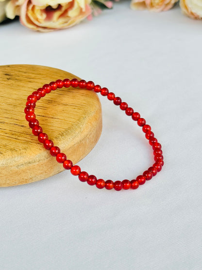 Helps Purify Blood, Lungs, Liver and Heart Bracelet (Carnelian) - Abhimantrit & Certified