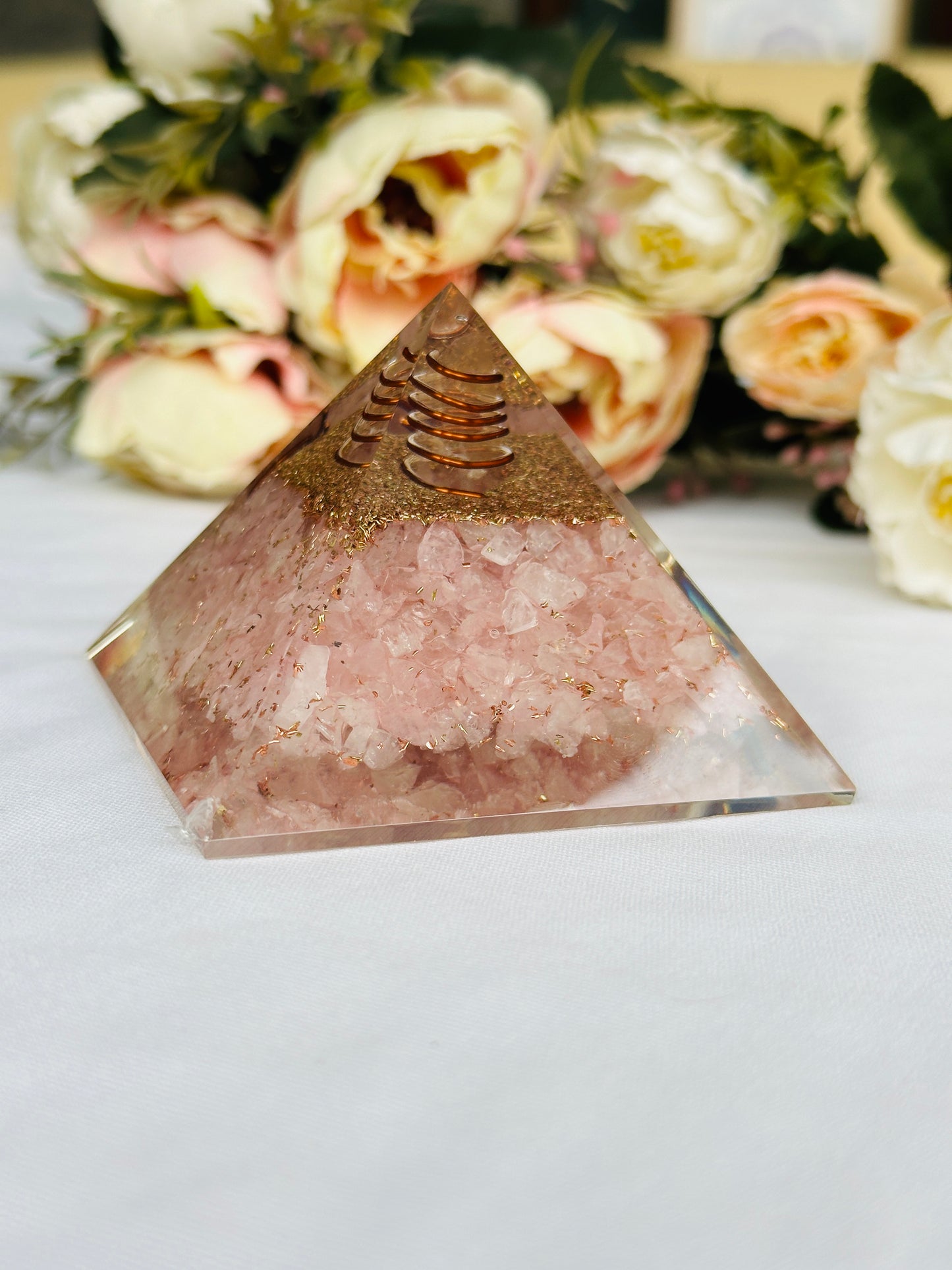 Rose Quartz Pyramid - Abhimantrit