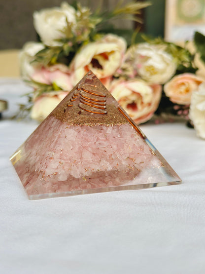 Rose Quartz Pyramid - Abhimantrit