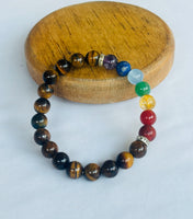 Tiger Eye with 7 Chakra Bracelet
