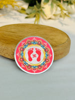 Goddess Laxmi Feet Sticker (Pack of 10pcs) - Size- 1.5*1.5 Inch